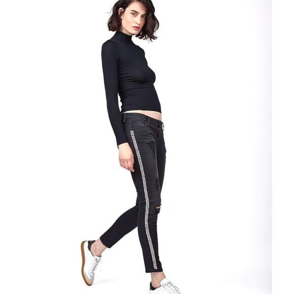 NWT Free People Etienne Marcel Studded Skinny Jeans Size 26 #092 - Picture 1 of 5